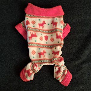 Doggy Sweater NEW Coat XS Ugly Christmas Halloween Costume Cat Fleece ReinDeer